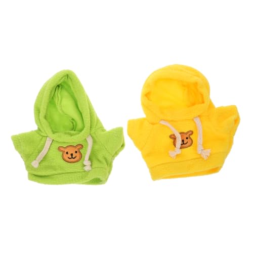 Gatuida 2 Stück Puppen -Sweatshirt -Zubehör Bärenpuppe Kleidung Hoodie-Dekoration für Puppen Kuscheltier-Kleidung Outfit tragen Puppendekor Kapuzenpullover mit ausgestopften Bären Stoff von Gatuida