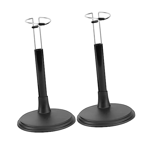 Gatuida 2 Stück Puppenständer klein Spielzeugständer Puppenhalter Figur Steht Anzeige Mode doll Accessories Puppen Accessoires Puppenausstellung Lagerregal kreativer Puppenstand Black von Gatuida