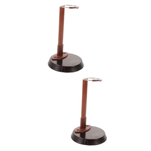 Gatuida 2 Stück Puppenständer puppenzubehör Film Puppenträger Zubehör für Babypuppen Anzeige Stand Puppen für Puppenfigurenständer Display-Ständer Ständer für Puppen Holz Brown von Gatuida
