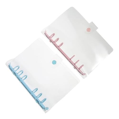Gatuida 2 Stück Ringbuch Teilig Transparent Reusable Notebook Hüllen Wiederbefüllbar Dokumenten Organizer Ordner Schmal Für Büro Zuhause Schule Himmelblau Kirschblüte von Gatuida