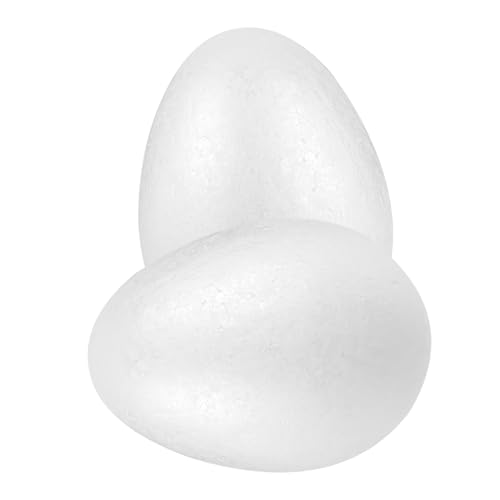 Gatuida 2 Stück Schaum Eier schmücken weiße Schaumeier runden Styropor-Eier für Eierdekoration halloween dekoration halloween-dekoration weihnachtssdeko Ei schäumt Ostereier selber machen von Gatuida