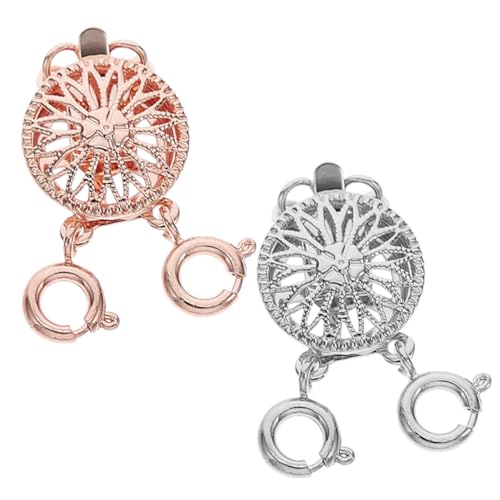 Gatuida 2 Stück Schmuckverschluss für Halsketten Mehrlagige Kettenverbinder in Roségold und Silber Eleganter Schmuck clasp für Damen Vielseitig Einsetzbar bei DIY Halsketten und Gatuida 2 Stück Schmuckverschluss für Halsketten Mehrlagige Kettenverbinder in Roségold und Silber Eleganter Schmuck clasp für Damen Vielseitig Einsetzbar bei DIY Halsketten und von Gatuida