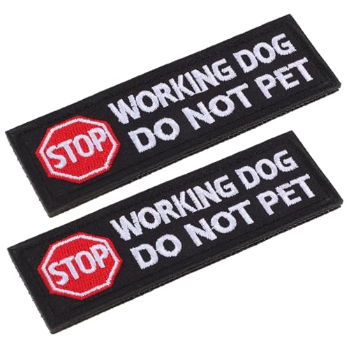 Gatuida 2 Stück Service Hund Patches Do Not Pet Aufnäher für Hundegeschirr Wiederverwendbare Strapazierfähige Klettabzeichen für Diensthunde Geeignet für Training und Identifikation von Gatuida