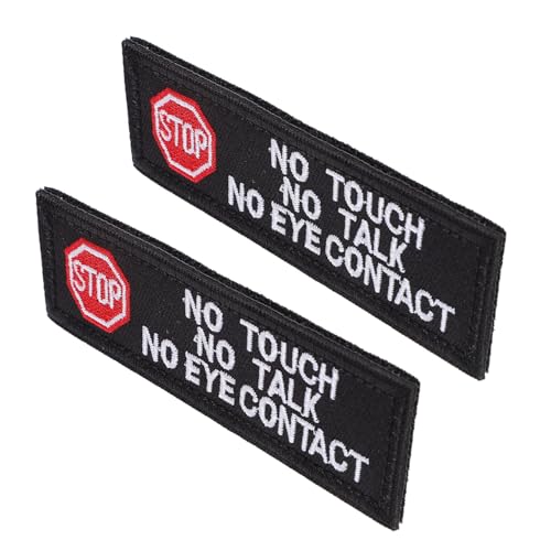 Gatuida 2 Stück Service Hund Patches mit Klettsticker Bestickte Hunde Weste Aufnäher No Touch No Eye Contact Abnehmbare Geschirr Labels für Service und Trainingshunde Komfortabel und Gatuida 2 Stück Service Hund Patches mit Klettsticker Bestickte Hunde Weste Aufnäher No Touch No Eye Contact Abnehmbare Geschirr Labels für Service und Trainingshunde Komfortabel und von Gatuida