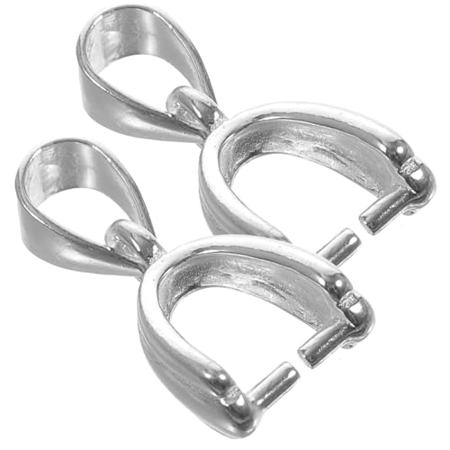 Gatuida 2 Stück Sterling Silber Anhänger Verschlüsse Schmuckverbinder DIY Kettenanhänger Clips Langlebig Hautfreundlich Vielseitig für Halsketten Armbänder Schlüsselanhänger von Gatuida