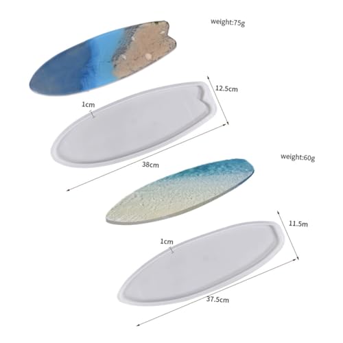 Gatuida 2 Stück Teiliges DIY Silikonform Surfbrett design Flexible Gießform für Harz Untersetzer und Wohnaccessoires Wiederverwendbar Leicht zu Reinigen für Bastelprojekte und Gatuida 2 Stück Teiliges DIY Silikonform Surfbrett design Flexible Gießform für Harz Untersetzer und Wohnaccessoires Wiederverwendbar Leicht zu Reinigen für Bastelprojekte und von Gatuida