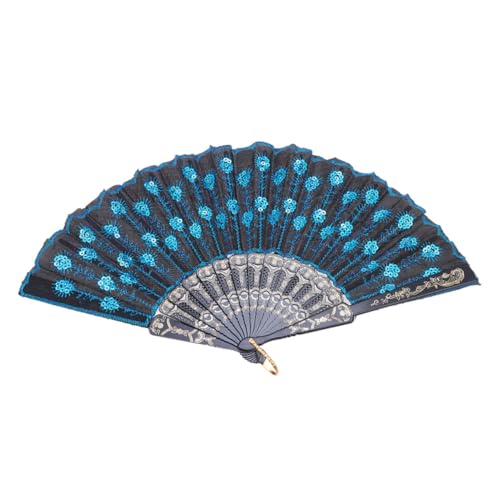 Gatuida 2 Stück Teiliges Handlicher Tanzfächer mit Paillettenbestickung Faltbarer Handfächer in Blau Dekorativ und Langlebig Kreatives Geschenk für Freunde und Tänzer als Foto requisite Gatuida 2 Stück Teiliges Handlicher Tanzfächer mit Paillettenbestickung Faltbarer Handfächer in Blau Dekorativ und Langlebig Kreatives Geschenk für Freunde und Tänzer als Foto requisite von Gatuida