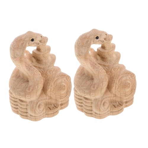 Gatuida 2 Stück Teiliges Holzschlangen Chinesisches Neujahrsornament Jahr der Schlange Glücksbringer Handgeschnitzt Kulturelle Dekoration Für Wohnzimmer Büro Gatuida 2 Stück Teiliges Holzschlangen Chinesisches Neujahrsornament Jahr der Schlange Glücksbringer Handgeschnitzt Kulturelle Dekoration Für Wohnzimmer Büro von Gatuida