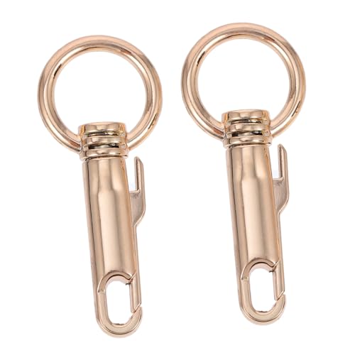 Gatuida 2 Stück Teiliges Metall Schnapphaken Schlüsselring Karabiner mit Drehgelenk Robuster DIY Clip für Handtaschen Schlüsselanhänger Bastelprojekte und Ersatzverschlüsse in Hellgold von Gatuida