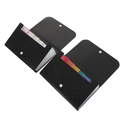 Gatuida 2 Stück Tragbare Dokumentenordner Mini Fächermappe für Zuhause Büro Schule Robuste Datei Organizer mit Fächern für Wichtige Unterlagen von Gatuida