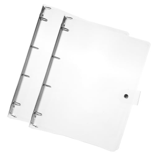 Gatuida 2 Stück Transparente Kunststoff Binder Hüllen Lose Notizbuch Schutzhüllen Strapazierfähige Umschläge für Journal Scrapbook Ordner und Zeitschriftensammler von Gatuida