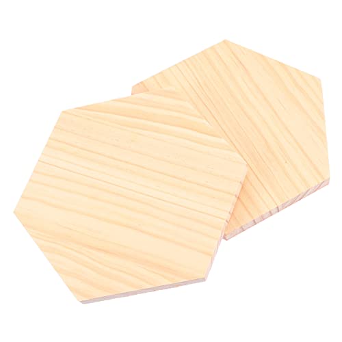 Gatuida 2 Stück Unbehandelte Sechseck Holzplatten DIY Zubehör für Kreative Bastelarbeiten Kantenlänge für Kunsthandwerk und Heimdekoration Gatuida 2 Stück Unbehandelte Sechseck Holzplatten DIY Zubehör für Kreative Bastelarbeiten Kantenlänge für Kunsthandwerk und Heimdekoration von Gatuida
