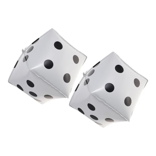 Gatuida 2 Stück Würfel Luftballons Aluminiumfolie Partydeko Würfelförmige Folienballons Weiß Für Geburtstag Feier Hochzeit Spielveranstaltungen Innen Außen von Gatuida