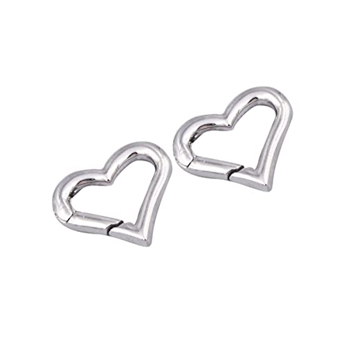 Gatuida 2 Stücke Federschnalle Aus Edelstahl Karabiner Geformt Sterling Verschluss in Herzform Frühling Schlüssel Outdoor-sportschnalle Tragbare Kletterschnalle Silver Gatuida 2 Stücke Federschnalle Aus Edelstahl Karabiner Geformt Sterling Verschluss in Herzform Frühling Schlüssel Outdoor-sportschnalle Tragbare Kletterschnalle Silver von Gatuida