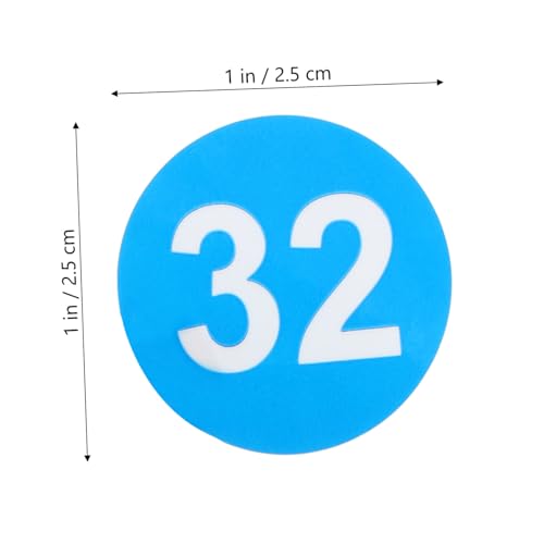 Gatuida 20 Blatt Runde Zahlen Aufkleber Selbstklebend Blaue Nummern Etiketten für Klassifizierung Organisation Markierung für Büro Haushalt DIY Projekte von Gatuida