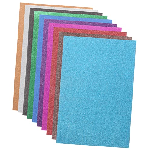 Gatuida 20 Blatt Selbstklebendes Glitzerkartonpapier M² Bastelpapier für DIY Handarbeiten Partydeko Scrapbooking Funkelndes Bastelpapier für Grußkarten und Einladungskarten von Gatuida