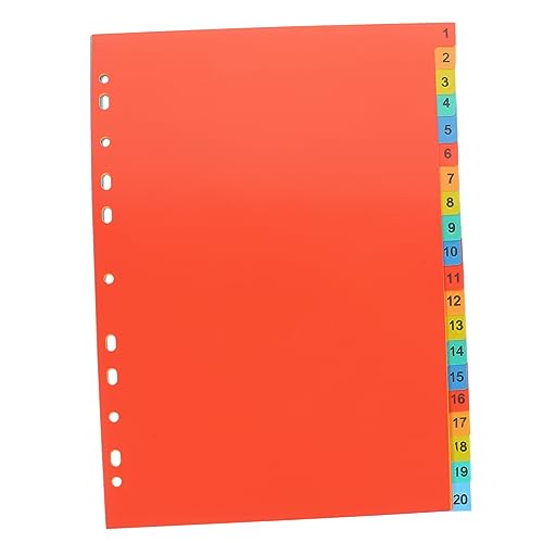 Gatuida 20 Blatt Trennblätter für Ordner Teiliges mit Farbtrennstreifen Register für Planner und Notizbücher für Schule und Büroorganisation Gatuida 20 Blatt Trennblätter für Ordner Teiliges mit Farbtrennstreifen Register für Planner und Notizbücher für Schule und Büroorganisation von Gatuida