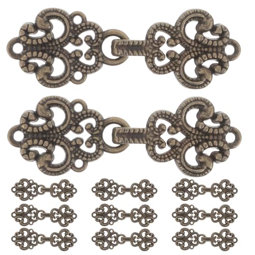 Gatuida 20 Paar Froschverschlüsse für Kleidung: Metallknöpfe im Vintage-Stil im chinesischen Stil, Froschverschlüsse für traditionelle Outfits, Hanfu, Cheongsam-Kleidung Gatuida 20 Paar Froschverschlüsse für Kleidung: Metallknöpfe im Vintage-Stil im chinesischen Stil, Froschverschlüsse für traditionelle Outfits, Hanfu, Cheongsam-Kleidung von Gatuida