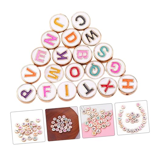Gatuida 20 Stück Bunte Metall Buchstabenperlen Flach Rund Langlebig für DIY Schmuck Armbänder Halsketten Schlüsselanhänger Kreative Bastelprojekte Gatuida 20 Stück Bunte Metall Buchstabenperlen Flach Rund Langlebig für DIY Schmuck Armbänder Halsketten Schlüsselanhänger Kreative Bastelprojekte von Gatuida