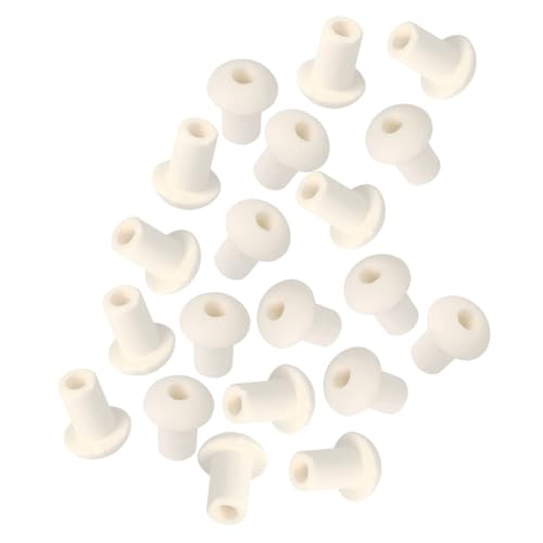 Gatuida 20 Stück Dochthalter Aus Weißem Porzellan Öl Flachdocht Dochthalter Sets Öllampendocht Zubehör Öllampenteile DIY Öllaternen Für Draußen Kerzendocht Beige Keramik von Gatuida