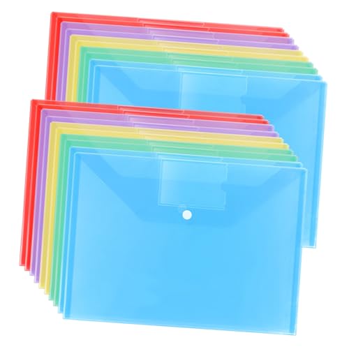 Gatuida 20 Stück Dokumententaschen mit Druckknopf Verschluss Farbige Papier Organizer mit Etikettenfach Wiederverwendbare File Bags für Bürobedarf und Dokumenten Ordnung Gatuida 20 Stück Dokumententaschen mit Druckknopf Verschluss Farbige Papier Organizer mit Etikettenfach Wiederverwendbare File Bags für Bürobedarf und Dokumenten Ordnung von Gatuida