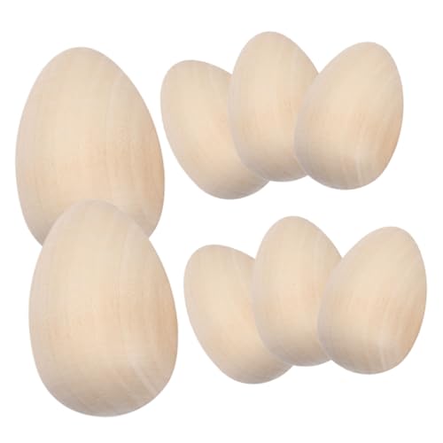 Gatuida 20 Stück Eierbemaltes aus Holz DIY Ostereier Loch Eier basteln Bausatz Eier zu dekorieren hängend unbemalte Holzeier kleine Holzeier unfertige Holzeier Eier legen hölzern von Gatuida