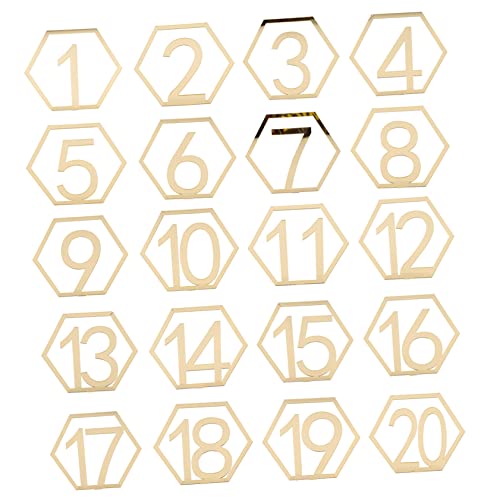 Gatuida 20 Stück Hochzeitstischkarten Dekoration Tischnummernschilder für die Hochzeit hochzeitstischdeko Tischnummern Bankett hochzeitsdeko Hochzeitstischnummern Tischnummern aus Acryl von Gatuida