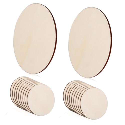 Gatuida 20 Stück Holzscheiben Rund Naturholz Rohlinge zum Basteln Blanko Holzplatten für DIY Dekoration Handwerk Ornamente und Mittelstücke Holzkreise für Malen und Gravieren Gatuida 20 Stück Holzscheiben Rund Naturholz Rohlinge zum Basteln Blanko Holzplatten für DIY Dekoration Handwerk Ornamente und Mittelstücke Holzkreise für Malen und Gravieren von Gatuida