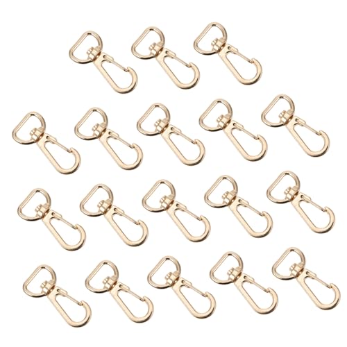 Gatuida 20 Stück Legierung Karabinerhaken mit Drehverschluss Praktische Taschen Zubehörteile für Schlüsselanhänger und Gepäck Robuste und Langlebige Hundehalsband Schnallen und Bag Hooks von Gatuida