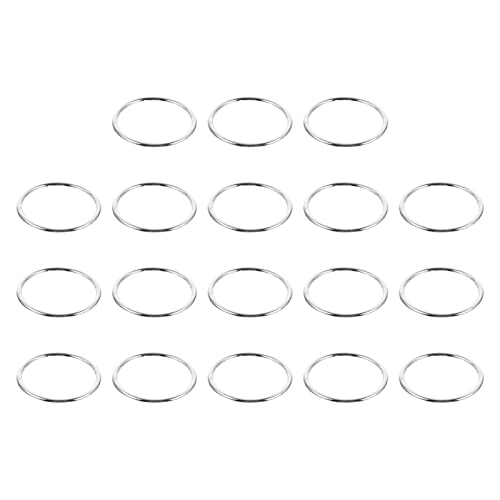 Gatuida 20 Stück Luggage Case Ringe Zinklegierung Runde Deko Ringe für Taschen Zeltseile und DIY Zubehör Innendurchmesser für Bastelprojekte und Reparaturen von Gatuida