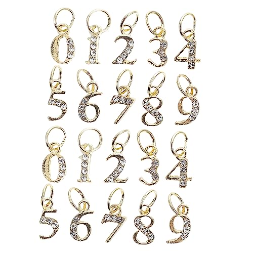 Gatuida 20 Stück Metall Diamond-Set-Nägel nail decoration nageldesign Nagelverzierung für Kleidung Nagelverzierung Set nail charm entfernbare Nagelkunst Nagelversorgung Legierung Golden von Gatuida