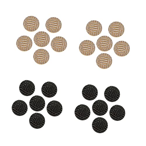 Gatuida 20 Stück Metallknöpfe Retro Kleidung Knöpfe Dekorative Nähknöpfe für Anzüge Blazer Hemden Jacken Gold Schwarz für Verzierungen von Gatuida