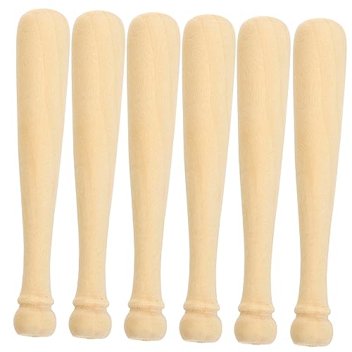 Gatuida 20 Stück Mini Holz Baseballschläger für Unlackierte DIY Bastelmaterialien für Kreative Projekte und Partybedarf von Gatuida
