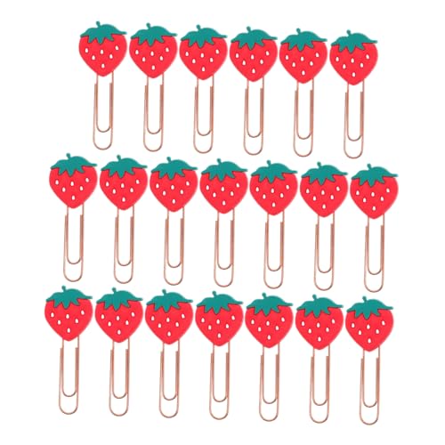 Gatuida 20 Stück Niedliche Kleine Erdbeer Papierklammern aus Metall und PVC Kreative Büroklammern mit Stabilem Design Praktische Lesezeichen für Schule Büro und Zuhause Gatuida 20 Stück Niedliche Kleine Erdbeer Papierklammern aus Metall und PVC Kreative Büroklammern mit Stabilem Design Praktische Lesezeichen für Schule Büro und Zuhause von Gatuida