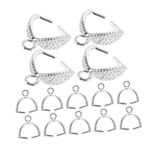 Gatuida 20 Stück Quetschperlen Schmuckverschluss Clips für DIY Armbänder und Silikonbeschichtung Leicht Langlebig für Kreative Schmuckherstellung von Gatuida