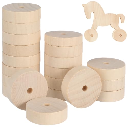 Gatuida 20 Stück Radspielzeugzubehör Räder und bereifung Modell Rad klein Rad bastelzeug für handwerkskunst DIY- für mit Holzrädern hölzern Khaki von Gatuida