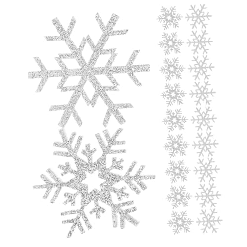 Gatuida 20 Stück Schneeflocken Aufnäher zum Aufnähen für DIY Bekleidungsaccessoires Winter Themen Stickerei Patches für Kleidung Reparatur und Dekoration Vielseitig Einsetzbar von Gatuida