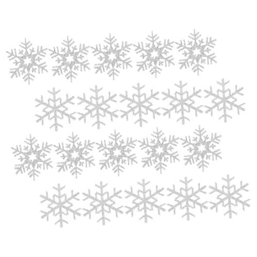 Gatuida 20 Stück Schneeflocken Stoffaufnäher für DIY Handarbeiten Winter Themen Applikationen für Kleidung und Accessoires Vielseitig Einsetzbare Materialien für Kreative Projekte von Gatuida