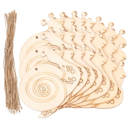 Gatuida 20 Stück Snail Shape Wooden Slices Unvollendete Holzscheiben für DIY Malprojekte mit Aufhängeseil Kreative Bastelspielzeuge für Heimdekoration und Gatuida 20 Stück Snail Shape Wooden Slices Unvollendete Holzscheiben für DIY Malprojekte mit Aufhängeseil Kreative Bastelspielzeuge für Heimdekoration und von Gatuida