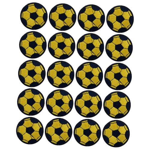 Gatuida 20 Stück Teiliges Bestickte Aufnäher aus Fußballmotiv zum Aufbügeln oder Nähen Strapazierfähige Kleidungspatches zur Dekorativen Reparatur von Kleidung Taschen Schuhen und DIY Gatuida 20 Stück Teiliges Bestickte Aufnäher aus Fußballmotiv zum Aufbügeln oder Nähen Strapazierfähige Kleidungspatches zur Dekorativen Reparatur von Kleidung Taschen Schuhen und DIY von Gatuida
