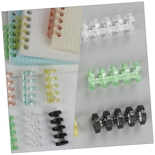 Gatuida 20 Stück Teiliges Binder Ringe aus Hochwertigem Kunststoff Transparente und Schwarze Buchbinderinge für DIY Lose Vielseitig für Notizbücher und Bürobedarf Gatuida 20 Stück Teiliges Binder Ringe aus Hochwertigem Kunststoff Transparente und Schwarze Buchbinderinge für DIY Lose Vielseitig für Notizbücher und Bürobedarf von Gatuida