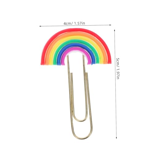 Gatuida 20 Stück Teiliges Bunter Büroklammern aus PVC Niedliche Rainbow Paperclips für Akten Dokumente und Fotos Praktische Robuste Büroklammern für Schule Zuhause und Office anwendungen von Gatuida
