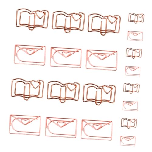 Gatuida 20 Stück Teiliges Dekorative Büroklammern Rosegold Buch und Umschlagform Kleine Notizklammern Starke Haltekraft Langlebig für Büro und Schule Gatuida 20 Stück Teiliges Dekorative Büroklammern Rosegold Buch und Umschlagform Kleine Notizklammern Starke Haltekraft Langlebig für Büro und Schule von Gatuida