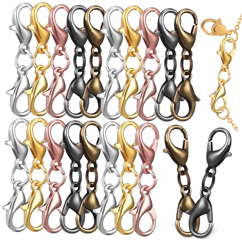 Gatuida 20 Stück Teiliges Doppel Lobster Karabiner aus Hochwertiger Zinklegierung Langlebiger Schmuckverschluss mit Doppeltem Öffnungsmechanismus Geeignet als Armband und Gatuida 20 Stück Teiliges Doppel Lobster Karabiner aus Hochwertiger Zinklegierung Langlebiger Schmuckverschluss mit Doppeltem Öffnungsmechanismus Geeignet als Armband und von Gatuida