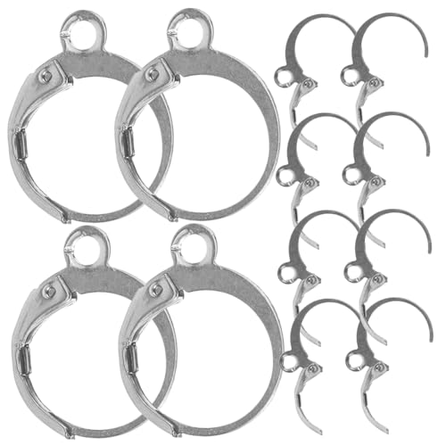 Gatuida 20 Stück Teiliges Edelstahl Ohrhaken Ringe für Schmuckherstellung Glatte Oberfläche Offene Beading Hoops DIY Ohrring Rohlinge Vielseitig für Damen und Mädchen Silberfarben von Gatuida