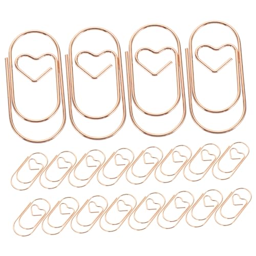 Gatuida 20 Stück Teiliges Metall Büroklammern in Roségold Kreative Herzform Papierclips als Lesezeichen und Dokumentenhalter für Büro Schule und Zuhause Flexibel und Langlebig Gatuida 20 Stück Teiliges Metall Büroklammern in Roségold Kreative Herzform Papierclips als Lesezeichen und Dokumentenhalter für Büro Schule und Zuhause Flexibel und Langlebig von Gatuida