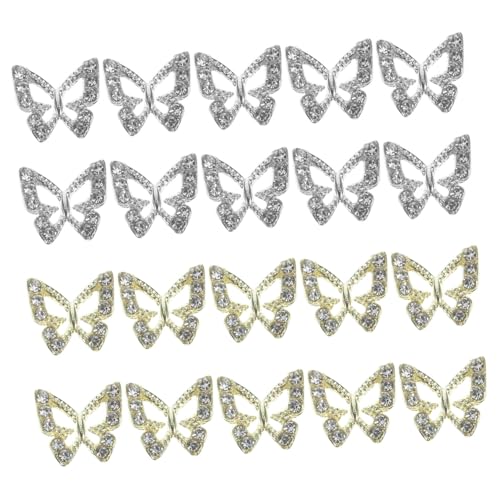 Gatuida 20 Stück Teiliges Nagelkunst Legierungsstrass Schmetterlingsdesign Leichte Nail Charms für Frauen Kreative Maniküre dekorationen für Fake Nails und Stilvolle Nagelverzierungen Gatuida 20 Stück Teiliges Nagelkunst Legierungsstrass Schmetterlingsdesign Leichte Nail Charms für Frauen Kreative Maniküre dekorationen für Fake Nails und Stilvolle Nagelverzierungen von Gatuida