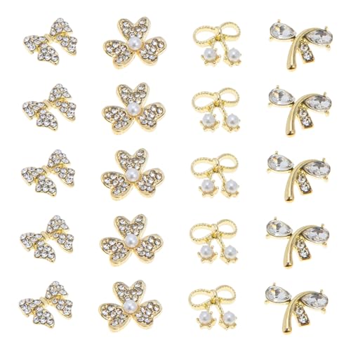 Gatuida 20 Stück Teiliges Nail Art Zubehör mit Schleifen Charms Strasssteinen und Perlen Langlebige Legierung Stilvolle Nagel Dekorationen für Natürliche und Künstliche Nägel für Partys Gatuida 20 Stück Teiliges Nail Art Zubehör mit Schleifen Charms Strasssteinen und Perlen Langlebige Legierung Stilvolle Nagel Dekorationen für Natürliche und Künstliche Nägel für Partys von Gatuida