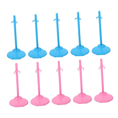 Gatuida 20 Stück Teiliges Puppenständer Kunststoff Doll Support Frame Stabiler Puppenhalter für Display und Bastelpuppen Rosa Blau Sicherer Stand für Diverse Puppenmodelle von Gatuida