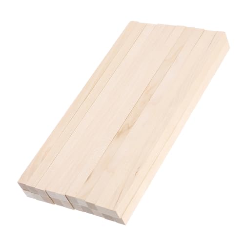 Gatuida 20 Stück Teiliges Quadratische Massivholzstäbe Lange Naturbelassene Holzstäbe zum Basteln Stabile Holzleisten für DIY Projekte Holzstücke für Präzise Handwerksarbeiten von Gatuida